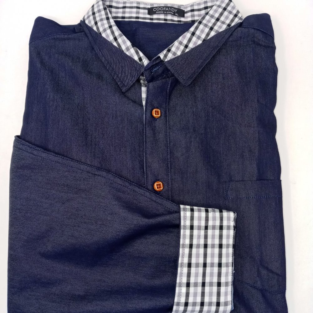 NWOT CooFandy Casual Button Down Shirt